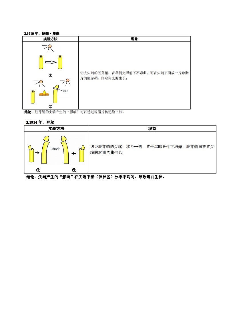 知识清单24  植物的激素调节-2022年高考生物一轮复习必背知识清单第2页