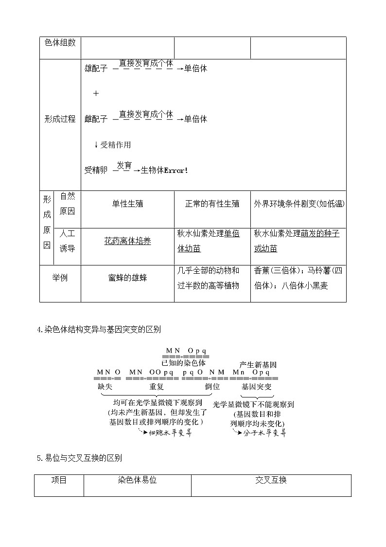 第22讲 染色体变异-2022年高考生物一轮复习名师精讲练（新高考地区专用）第3页