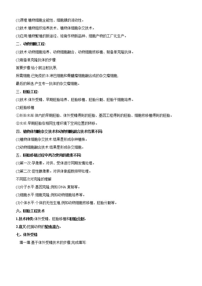 专题18 细胞工程和胚胎工程-备战2022届高考生物二轮复习题型专练（解析版）第2页
