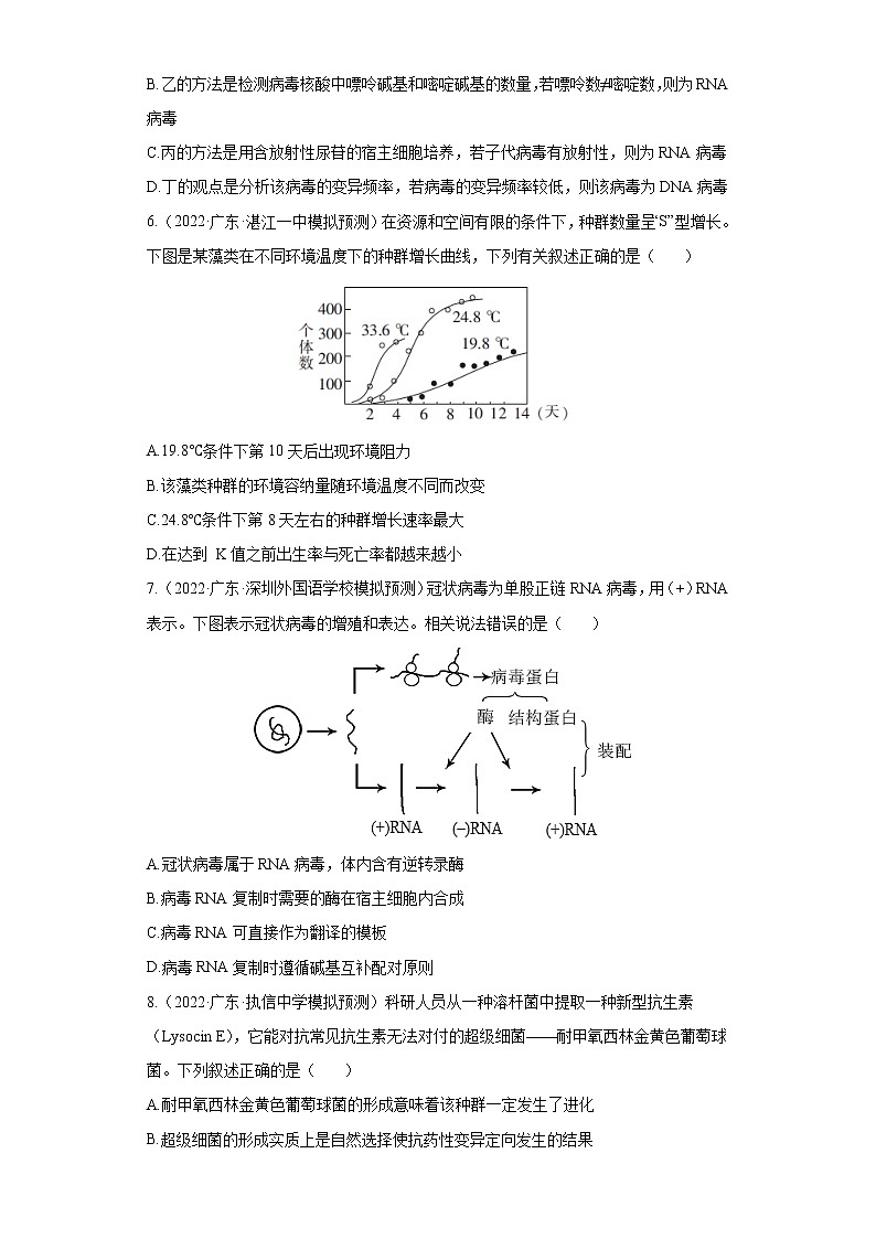 2022届高考生物模拟试题湖南专版（含答案） (1)02
