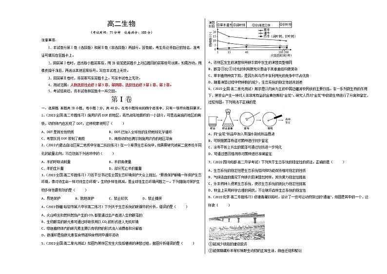 高中生物2021-2022学年高二下学期期中考卷（人教版2019）01