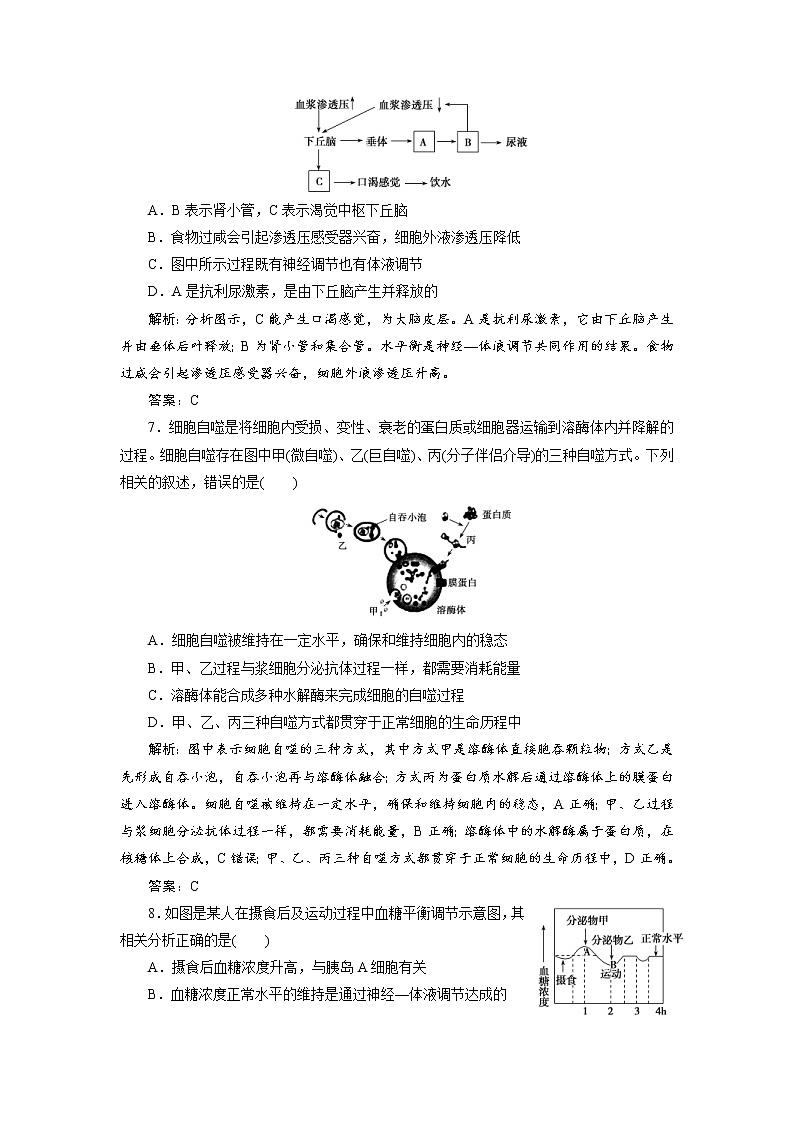 高考生物二轮限时规范训练：专题04第2讲《人体的稳态与免疫》（含详解）第3页