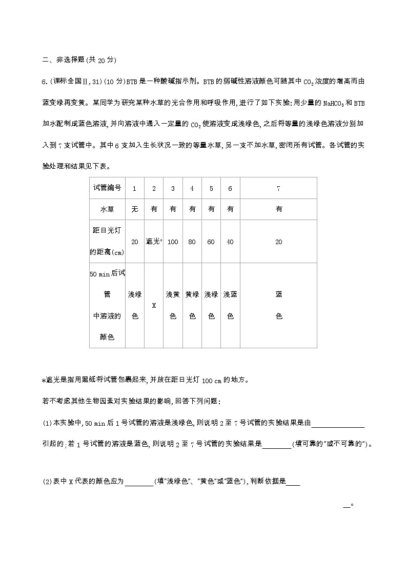 高考生物三轮复习精练6　依据原理、理解思路,准确处理光合与呼吸实验问题（含答案）第3页