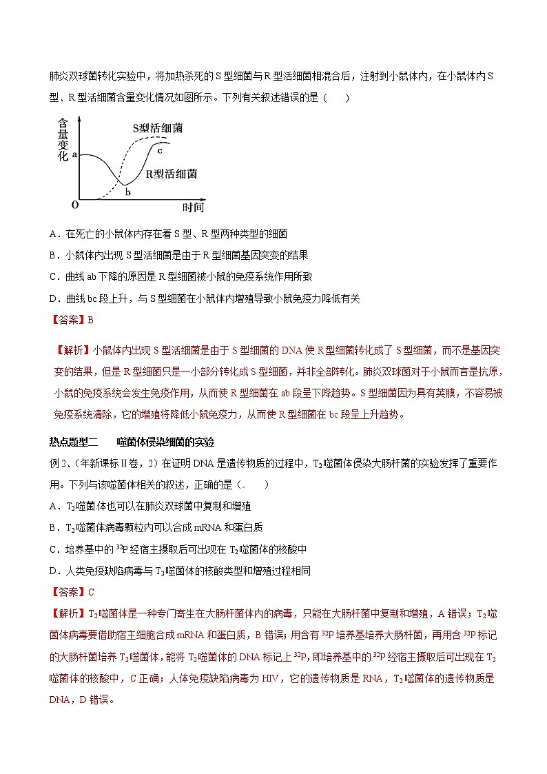 高考生物提分秘籍：专题18《DNA是主要的遗传物质》教学案（含答案）教案第3页