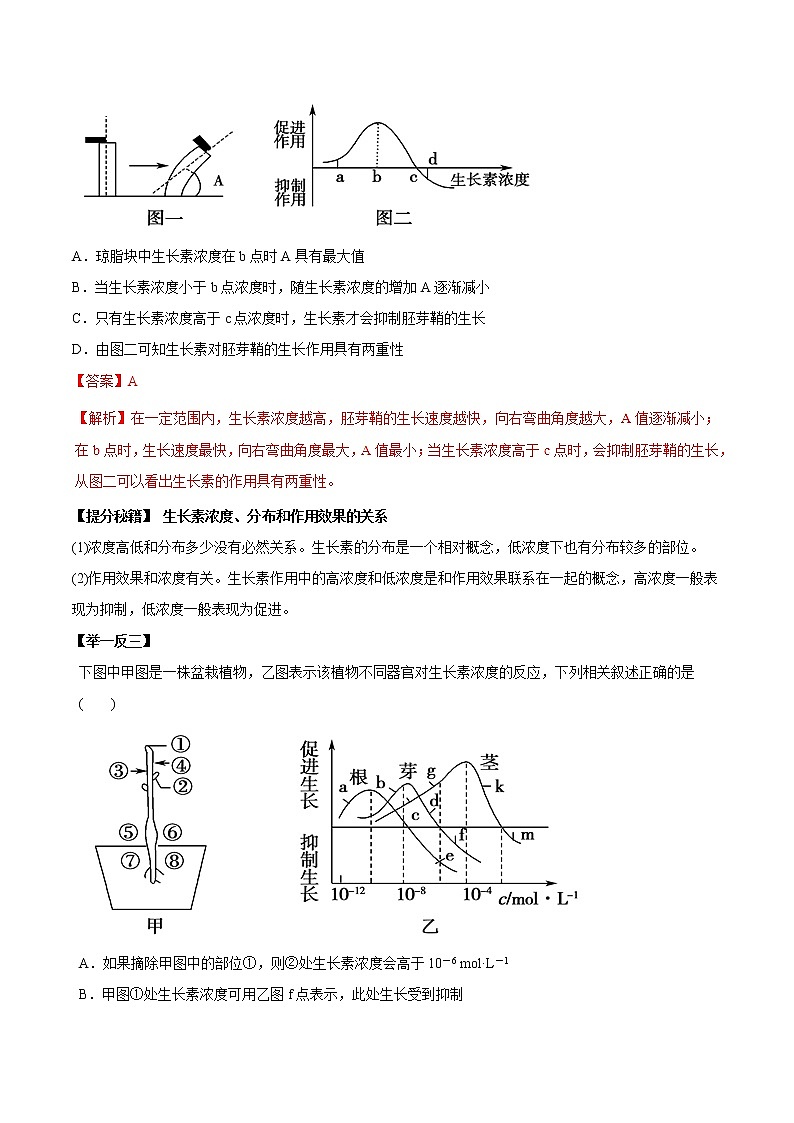 高考生物提分秘籍：专题30《植物的激素调节》教学案（含答案）教案03