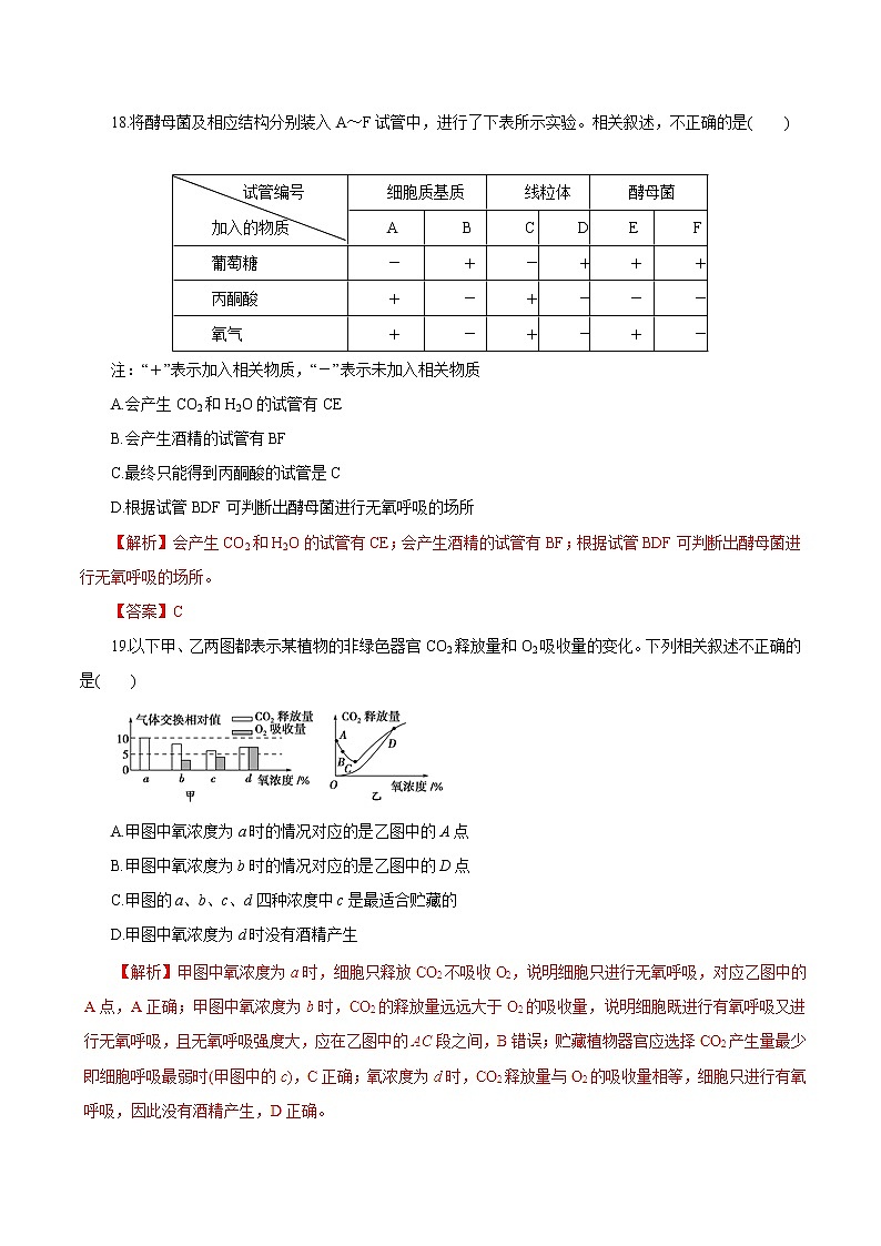 高考生物提分秘籍：专题05《细胞呼吸与光合作用》热点难点突破（含答案）03