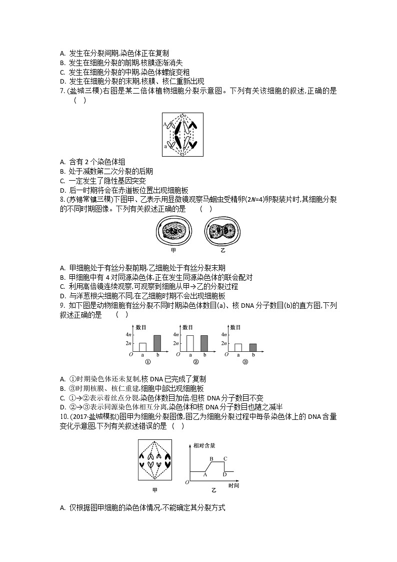 高考生物一轮复习作业本：第4单元第1讲《细胞的增殖》（含详解）第2页