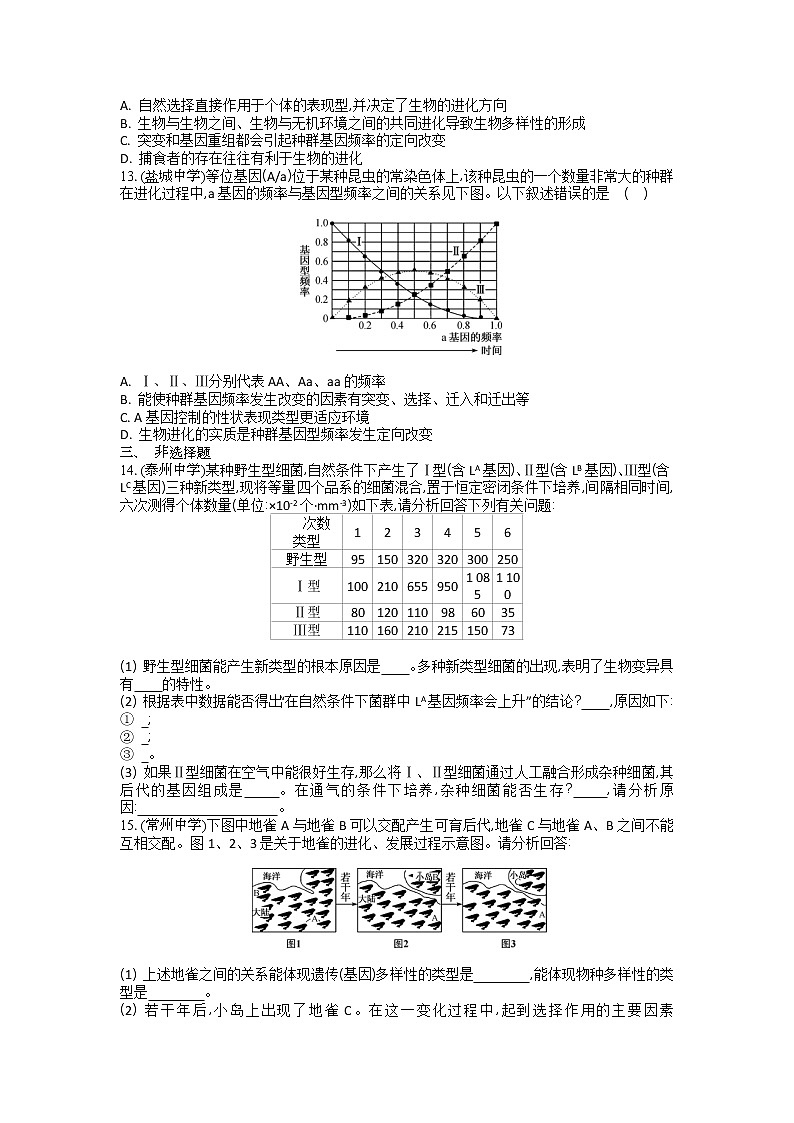 高考生物一轮复习作业本：第7单元第3讲《现代生物进化理论》（含详解）第3页