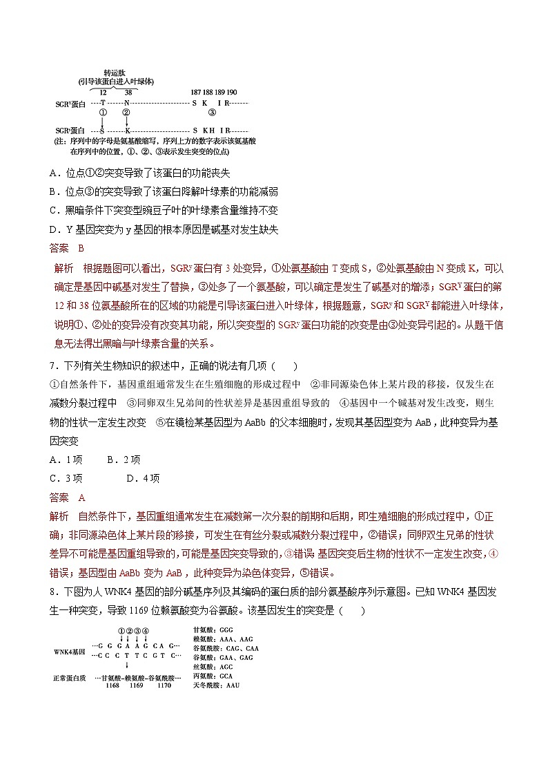 高考生物提分秘籍：专题21《基因突变和基因重组》热点难点突破（含答案）第3页