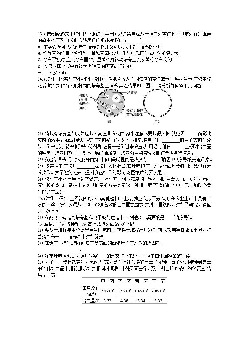 高考生物一轮复习作业本：第13单元第2讲《微生物的实验室培养》（含详解）第3页
