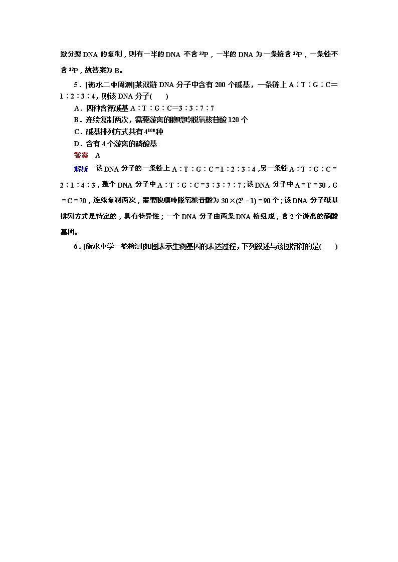 高考生物一轮复习专题训练：专题10《遗传的分子基础》（含详解）第3页