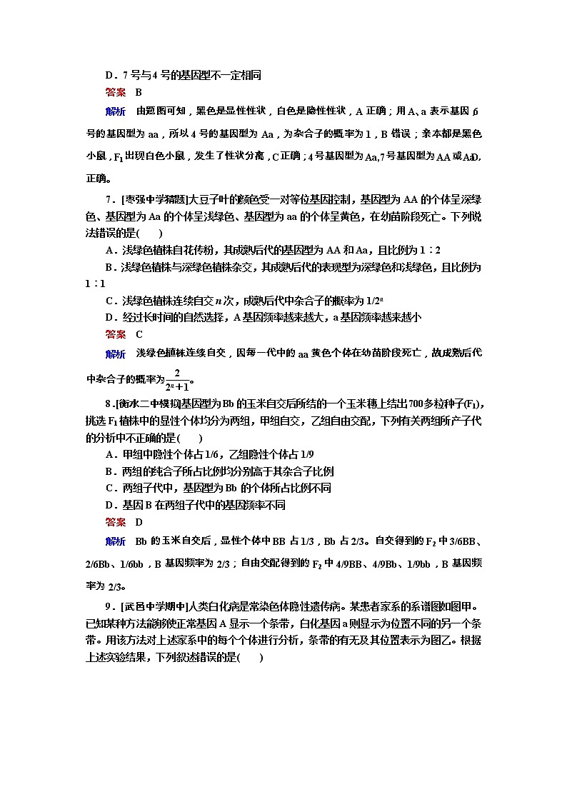 高考生物一轮复习专题训练：专题11《基因的分离定律》（含详解）第3页