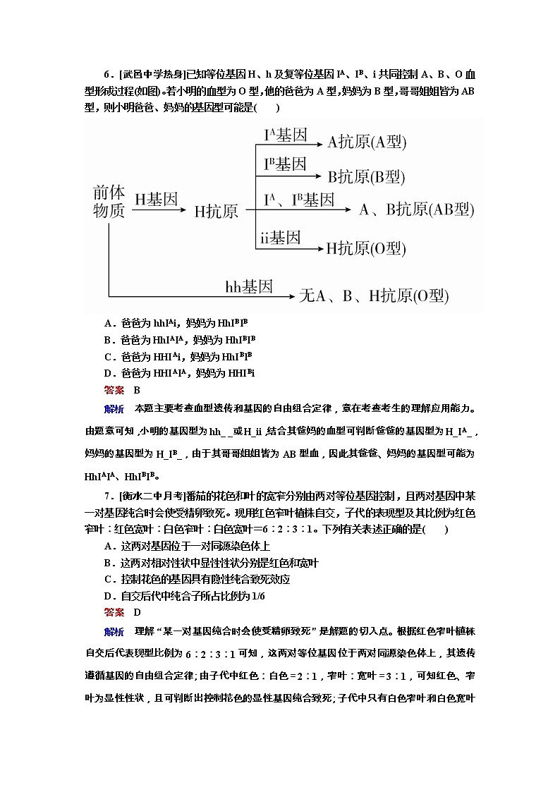 高考生物一轮复习专题训练：专题12《基因的自由组合定律》（含详解）第3页
