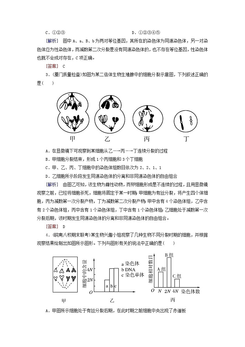 高考生物二轮复习跟踪强化训练05《细胞的增殖与遗传的细胞基础》(含详解)第2页