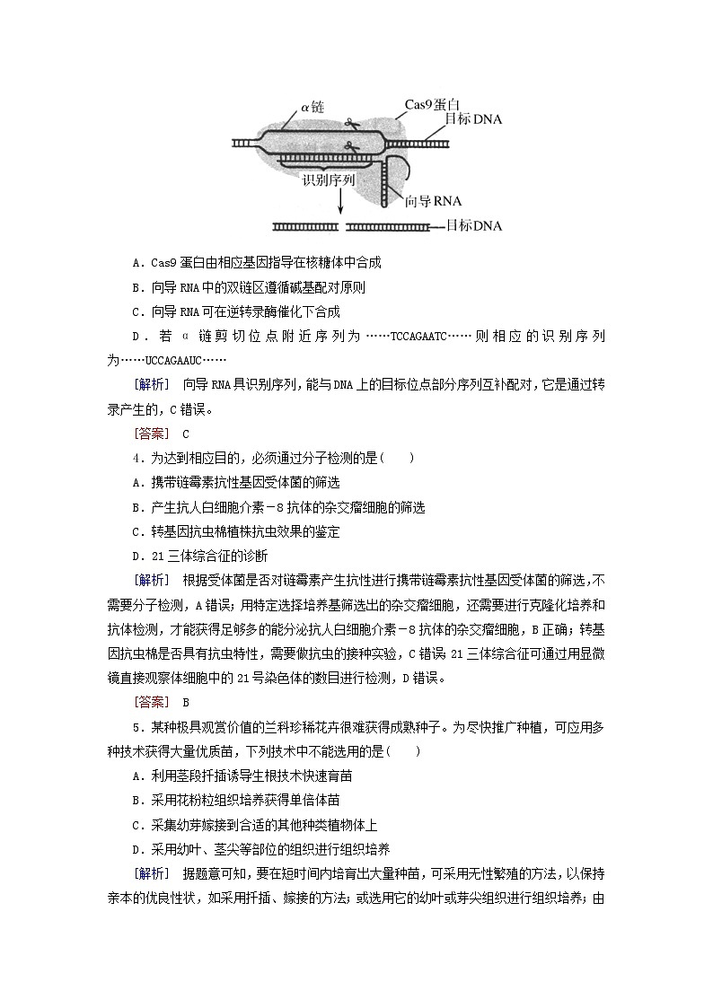 高考生物二轮复习跟踪强化训练23《基因工程与克隆技术》(含详解)第2页