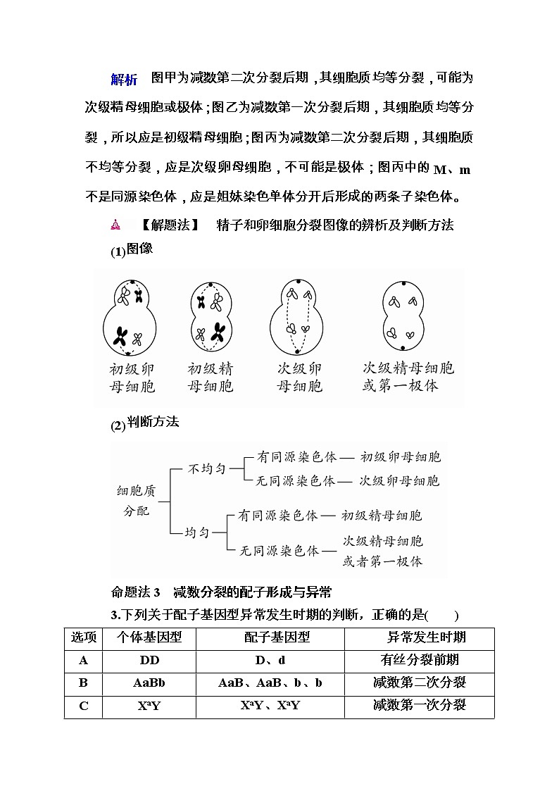 高考生物一轮对点训练：9-1 减数分裂与受精作用 a Word版含解析03