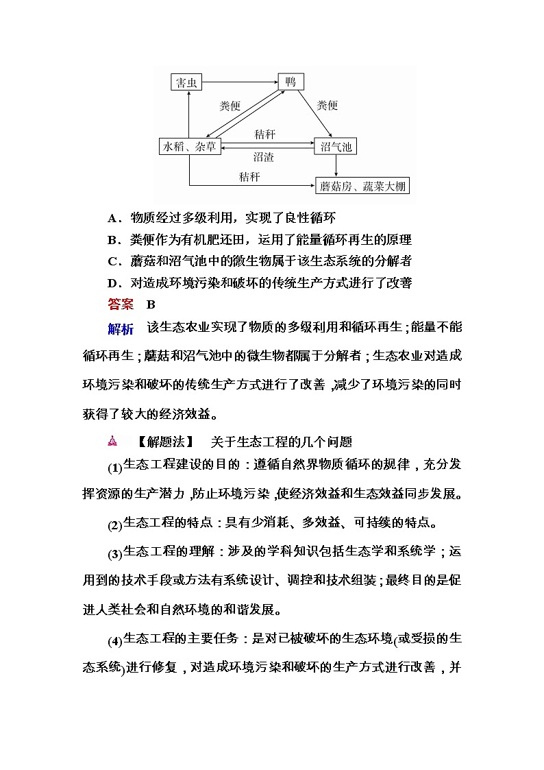 高考生物一轮对点训练：31-2 生态工程 a Word版含解析02