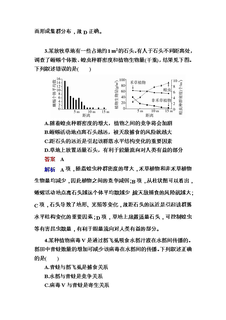 高考生物一轮对点训练：22-2 群落 b Word版含解析第2页