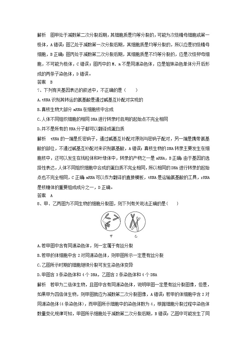 高考生物一轮复习基础夯实练06（含详解）第3页