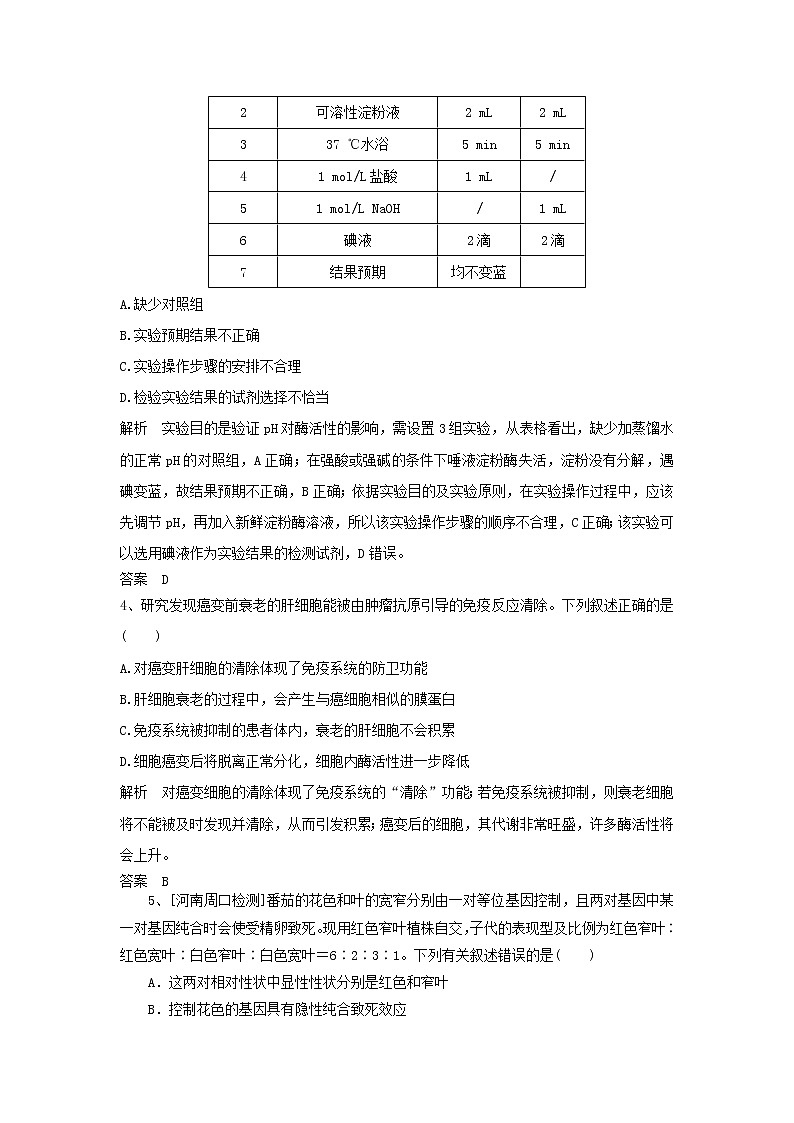 高考生物一轮复习基础夯实练10（含详解）第2页