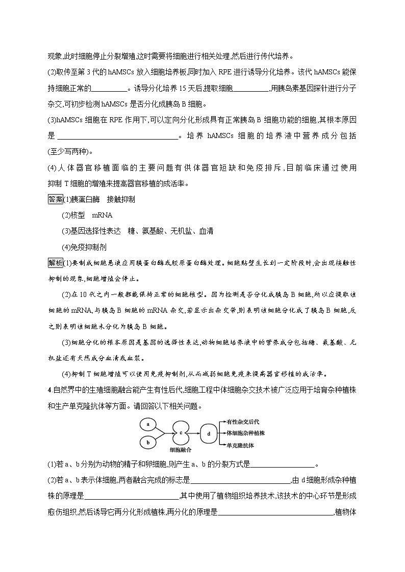 高考生物一轮复习考点规范练35《细胞工程》（含详解）03