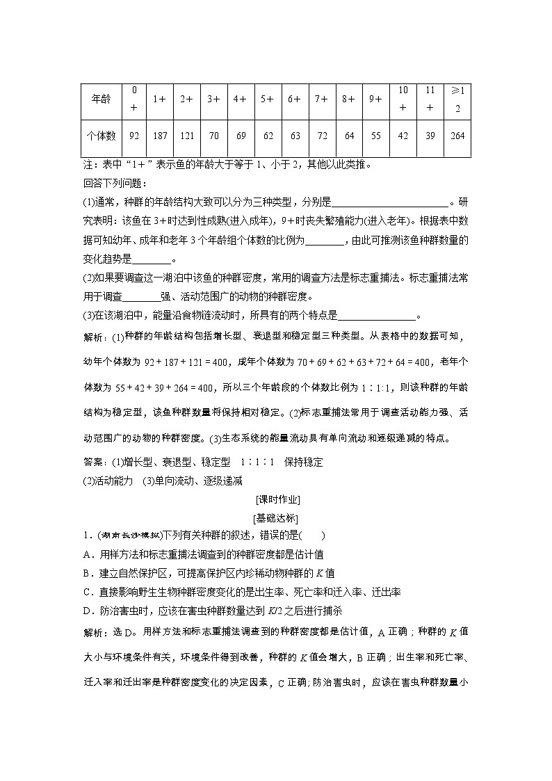 高考生物一轮复习方案练习：第9单元 随堂真题演练30种群的特征　种群数量的变化 （含详解）03