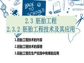 选修3 2.3.2胚胎工程技术及其应用课件（30张PPT）