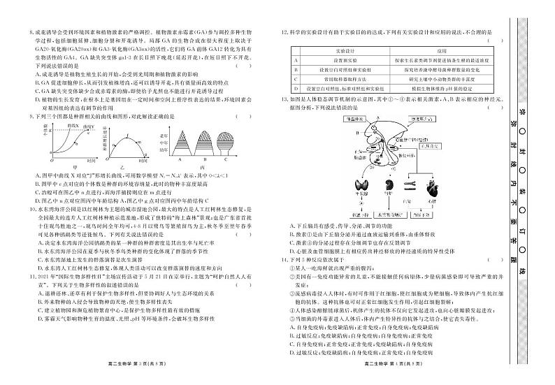 2021-2022学年广东省茂名市五校高二上学期期末联考（创新班）生物试题PDF版02
