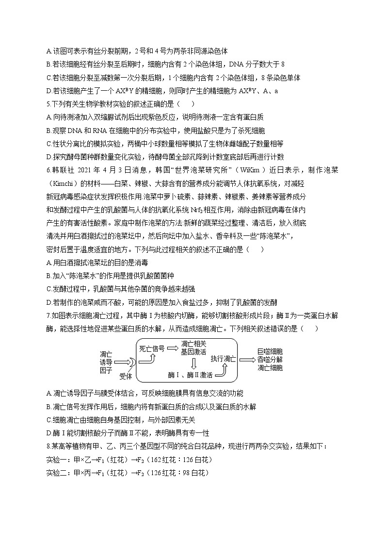 2022届新高考生物精创预测卷 湖北专版（含答案）第2页