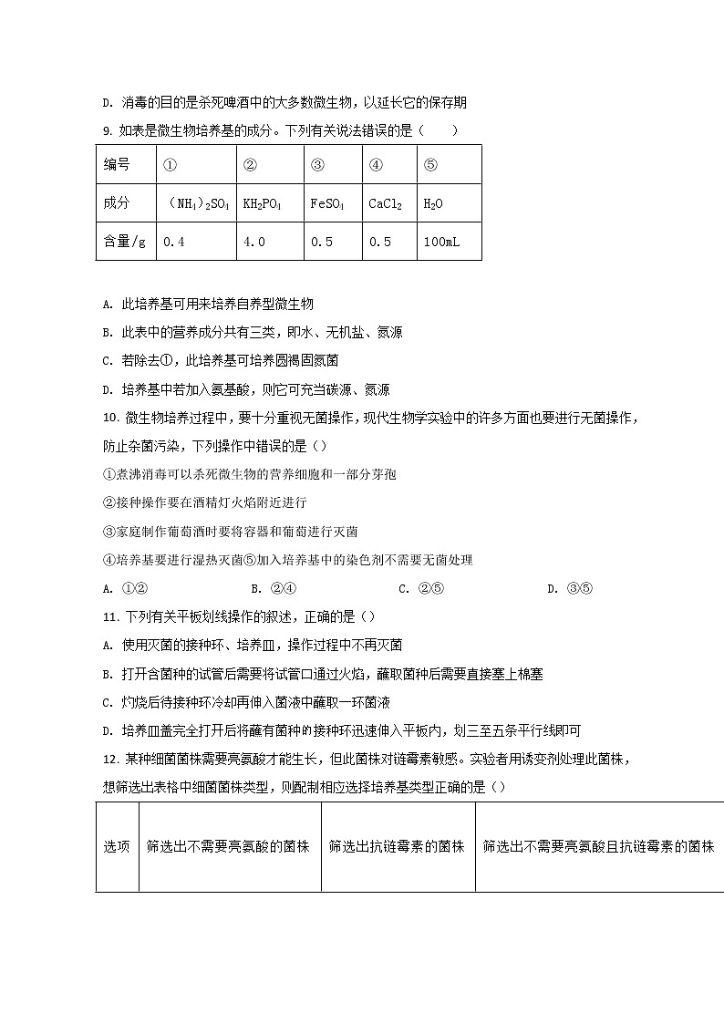 2022长春东北师大附中高二下学期阶段检测生物试题含答案03
