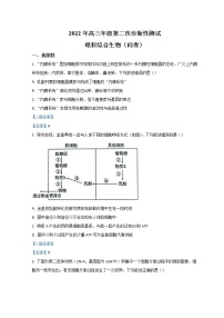 2022维吾尔自治区高三下学期第二次适应性检测试题（二模）理综生物含答案