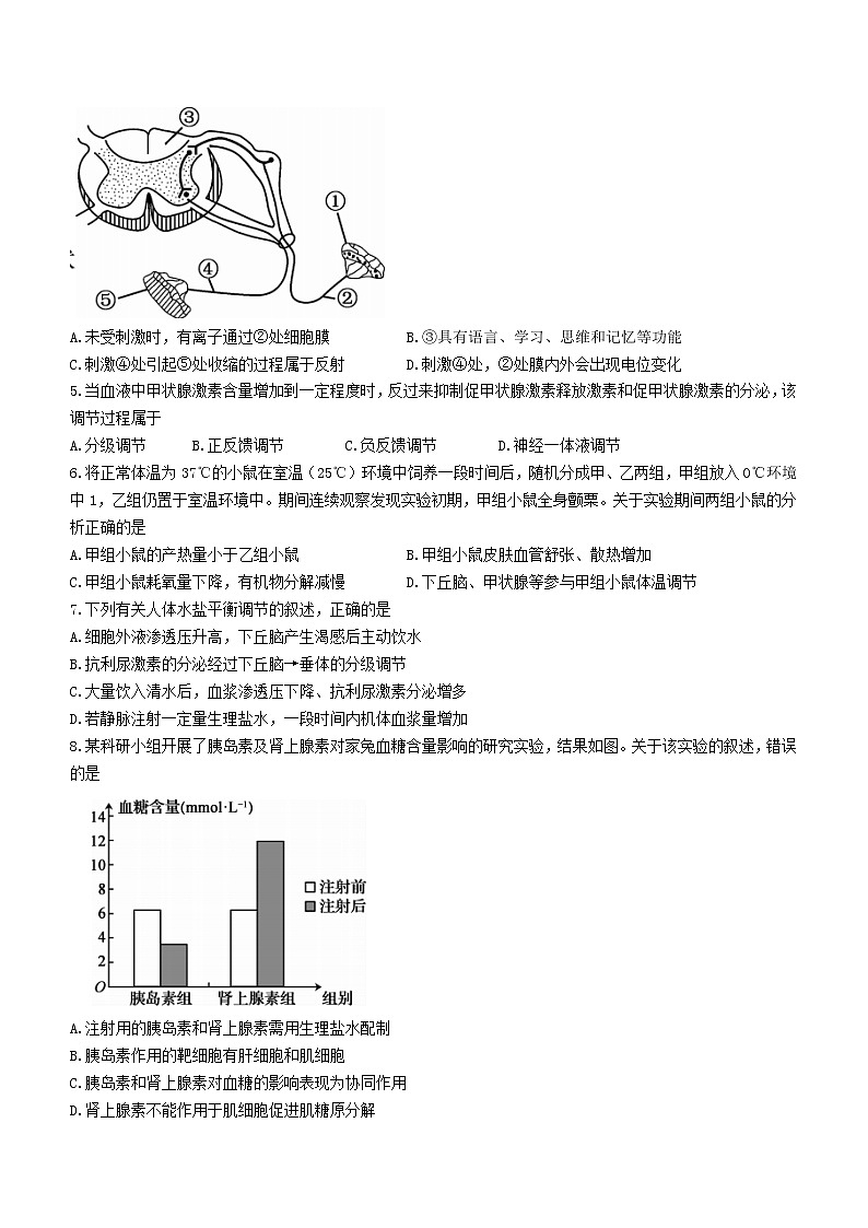 2022青海省海南藏族自治州高级中学高二上学期期末考试生物试题无答案第2页