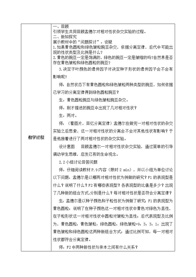 1.2《孟德尔的豌豆杂交实验（二）》课件（送教案+练习）02