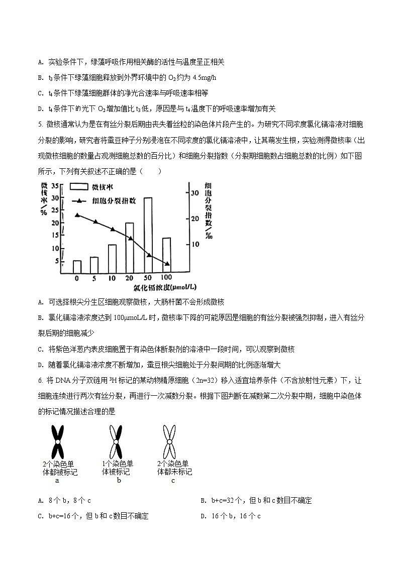 2022届湖南省长沙市第一中学高三下学期3月月考生物试卷（八）含答案02