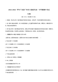 2021-2022学年广东省广州市八校联考高一下学期期中考试生物试题含答案