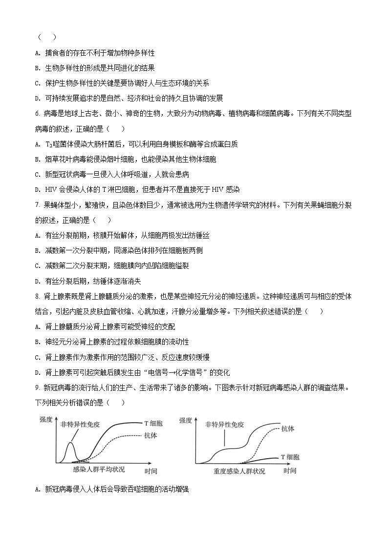 2022届广东省湛江市高三二模生物试题02