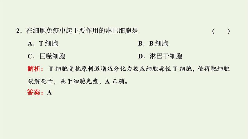 2022年新教材高中生物第四章免疫调节第三节人体通过特异性免疫对抗病原体课件浙科版选择性必修108