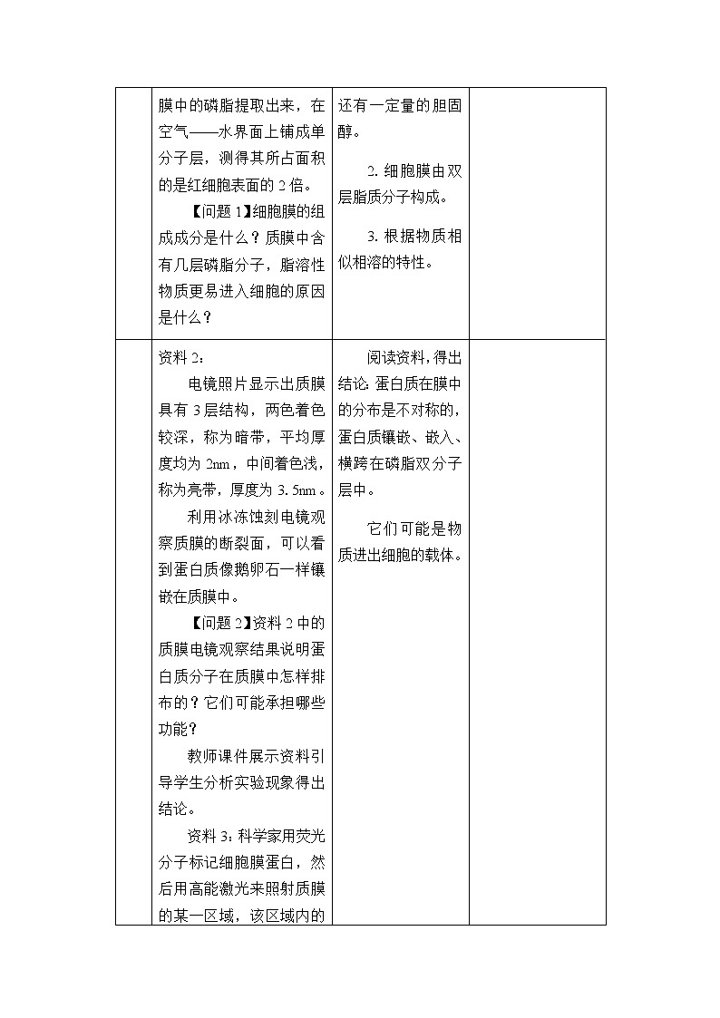 2.1.1质膜的结构与功能-教案03