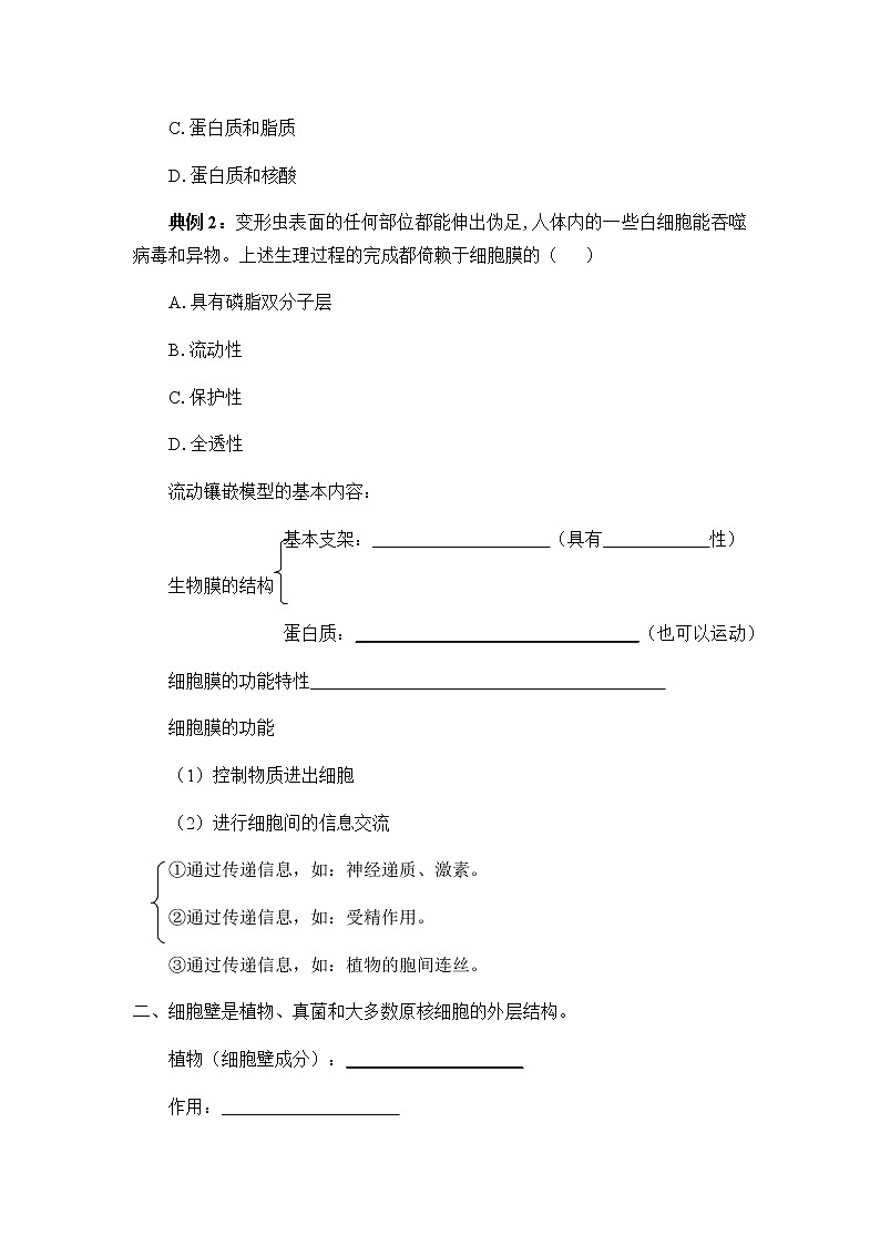 2.1.1质膜的结构与功能-学案第3页