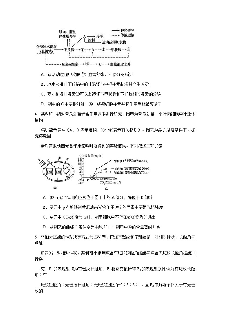 2022届四川省宜宾市高三二模理综生物试题02