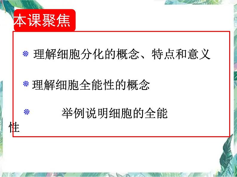 高中生物必修一专题复习  一轮复习课（细胞分化）公开课课件PPT第2页