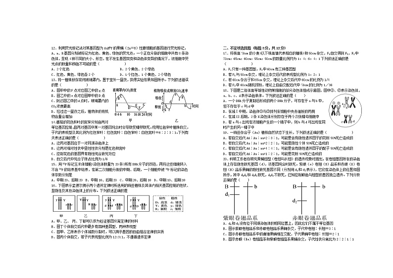 2022宜春上高二中高一下学期第七次月考试题（4月）生物含答案第2页