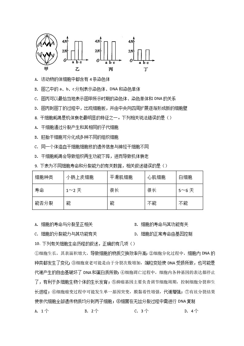 2022成都实验外国语学校高一下学期第一次阶段性考试生物试题含答案第3页