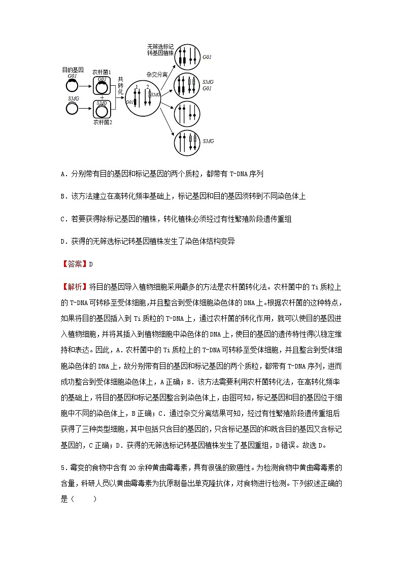 2022届高考生物二轮专题复习11基因工程与细胞工程习题含解析第3页
