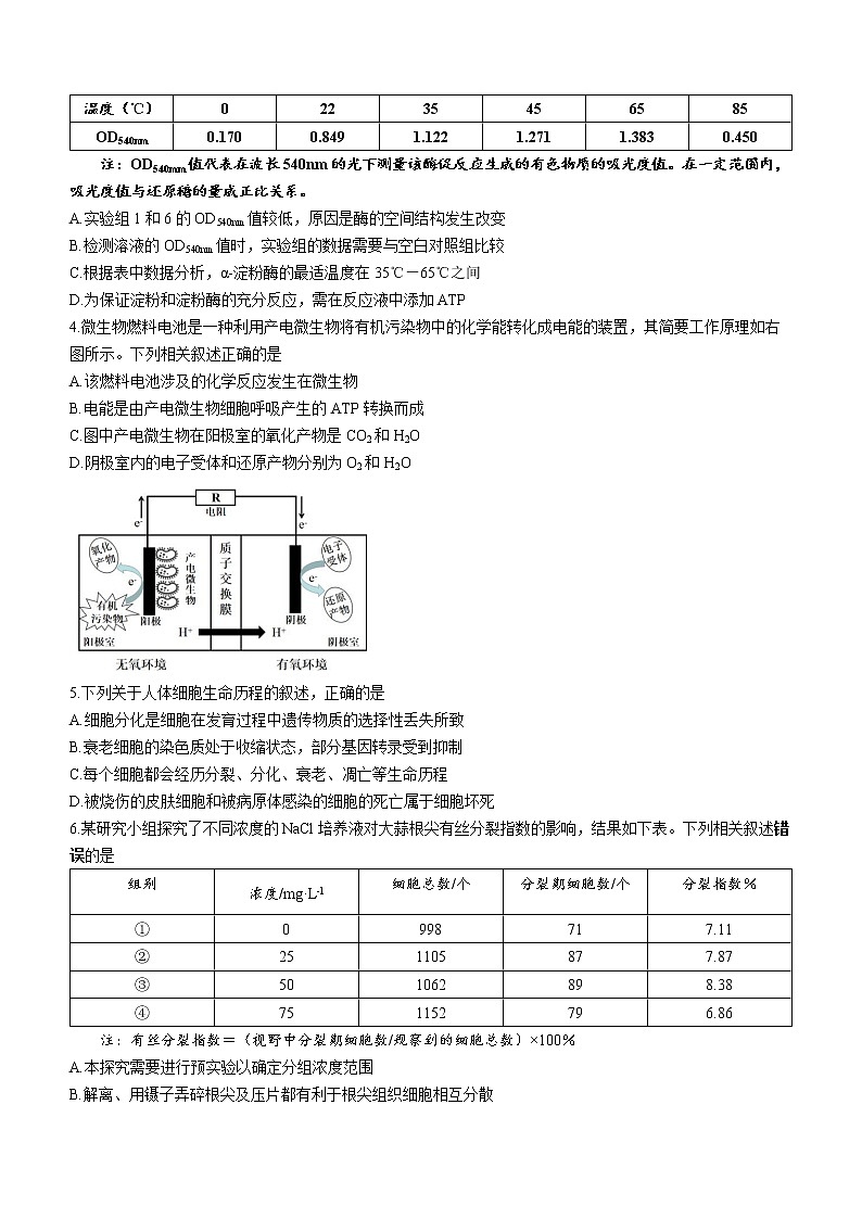 2022届江苏省苏锡常镇四市高三第二次模拟生物卷（文字版）第2页