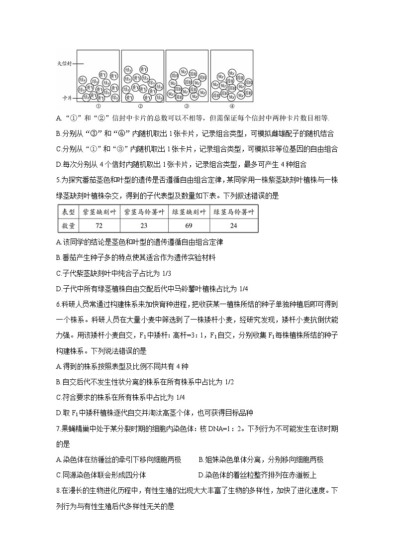2021潍坊高一下学期期中考试生物含答案02