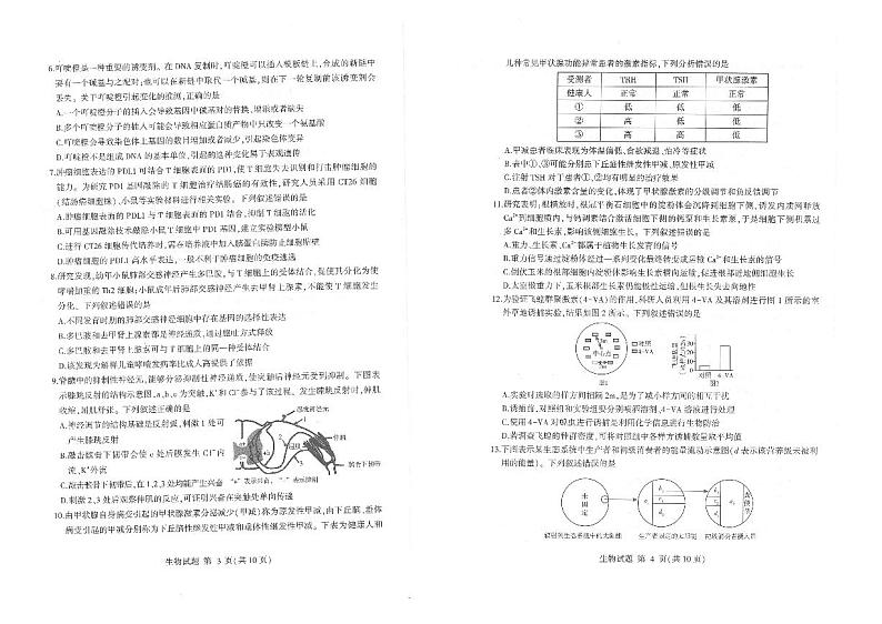 2022临沂高三下学期5月二模考试生物试题扫描版无答案02