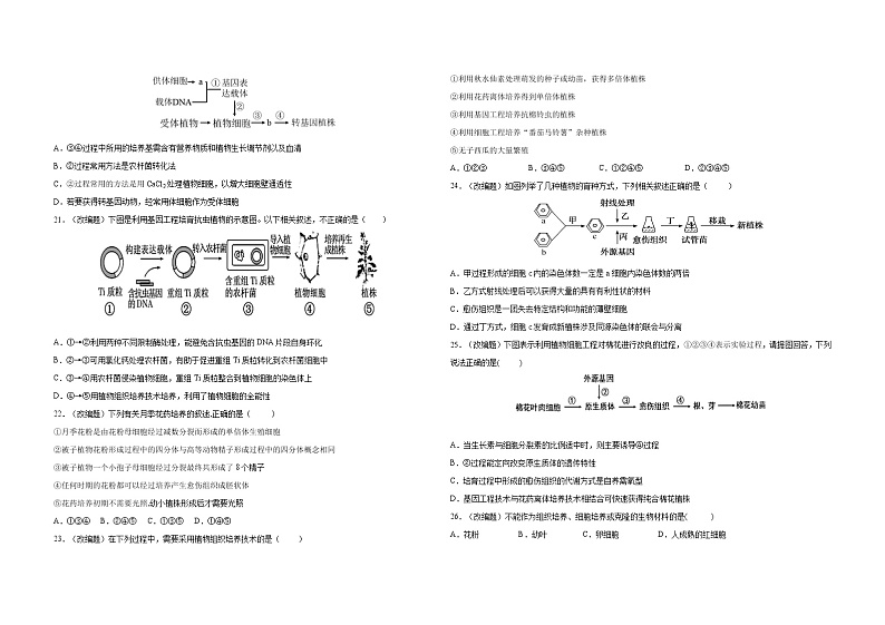 陕西省富县高级中学2021-2022学年高二下学期期中考试生物试题（含答案）第3页
