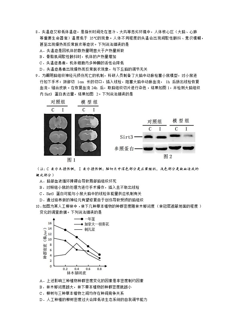 2022青岛高三下学期5月二模考试生物试题含答案03