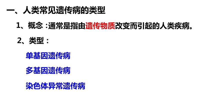 5.3人类遗传病课件-2021-2022学年高一下学期生物人教版（2019）必修202